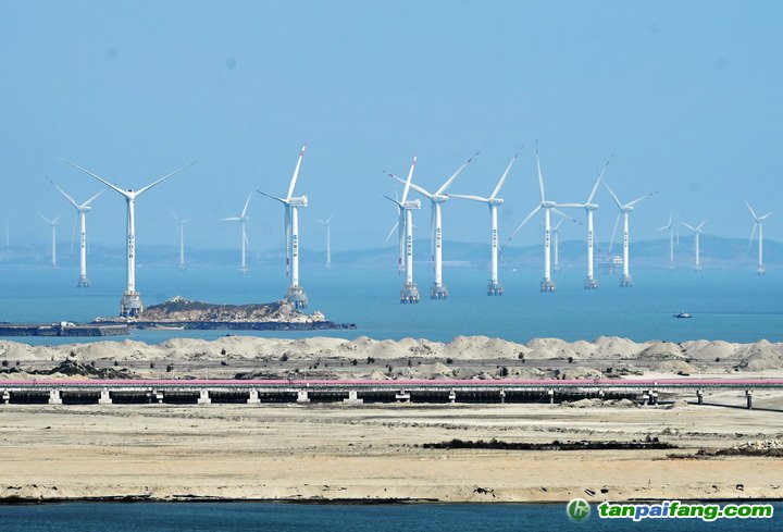 2021年3月9日，三峽福清興化灣海上風電場。新華社記者 林善傳 攝