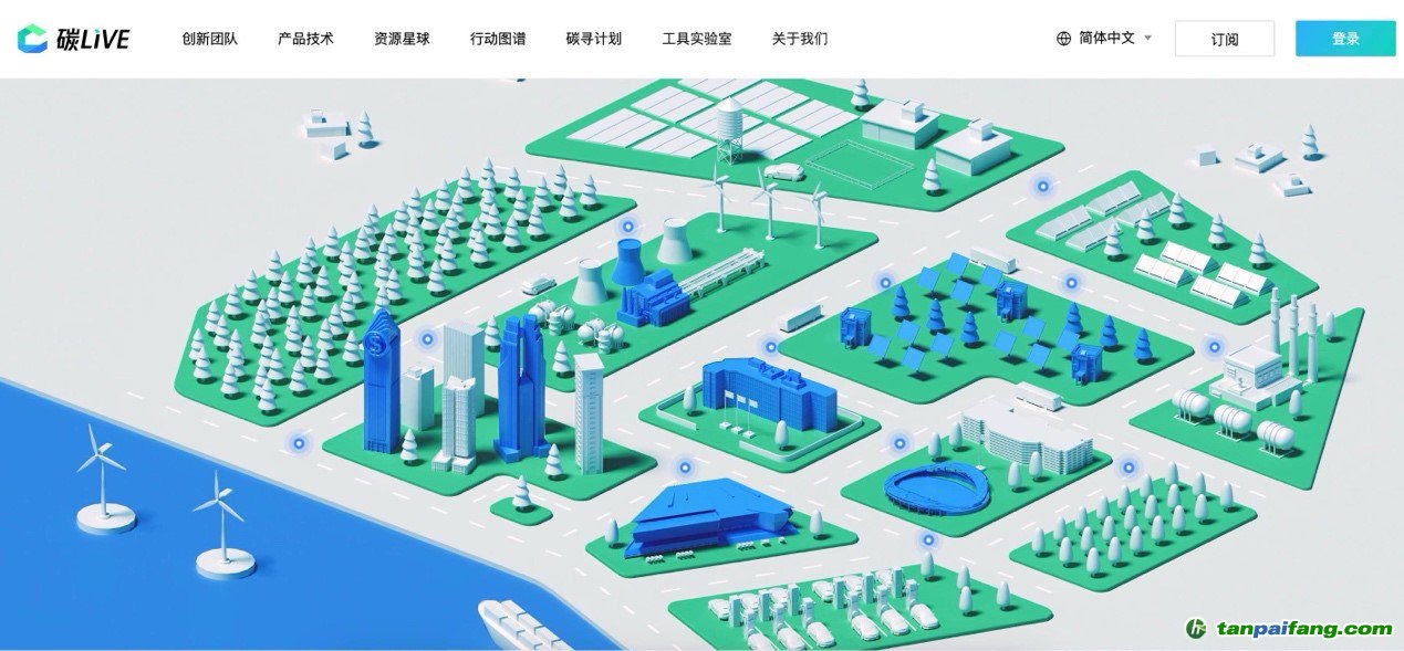 “碳LIVE”社區網頁截圖。圖片由騰訊公司提供