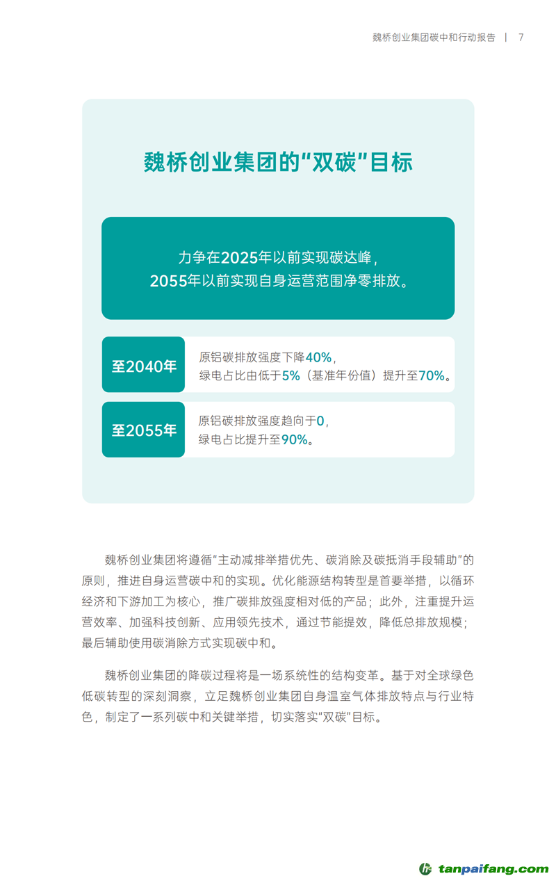 《魏橋創業集團碳中和行動報告》發布